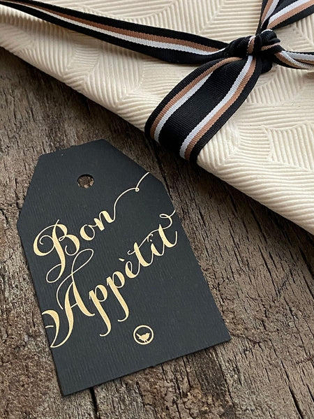 Table Tag Bon Appetit · Black