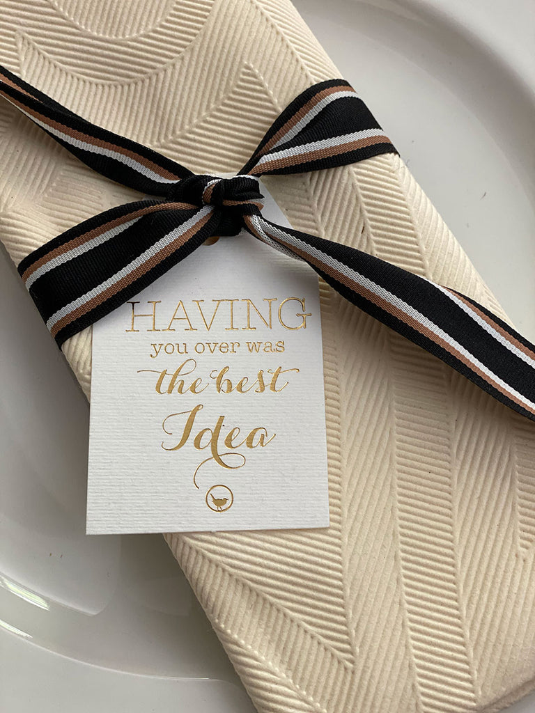 Table Tag Having You · White