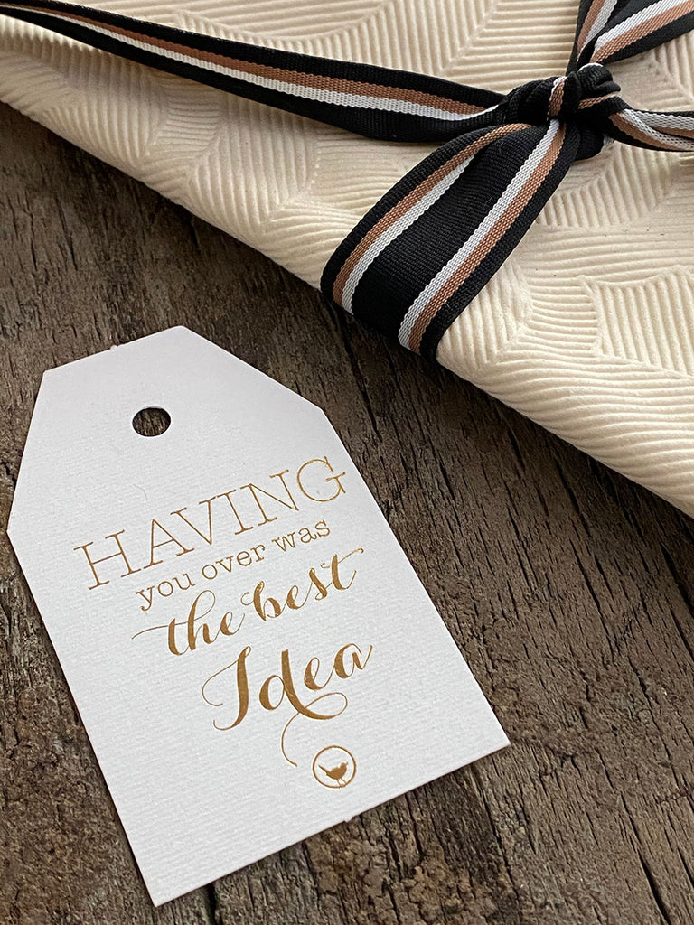 Table Tag Having You · White