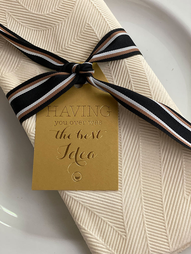 Table Tag Having You · Gold