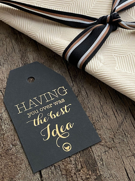 Table Tag Having You · Black