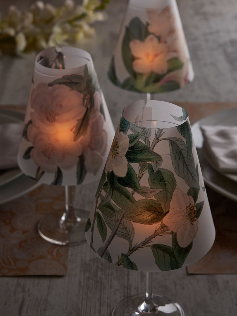 Lamp Shade · White Flowers