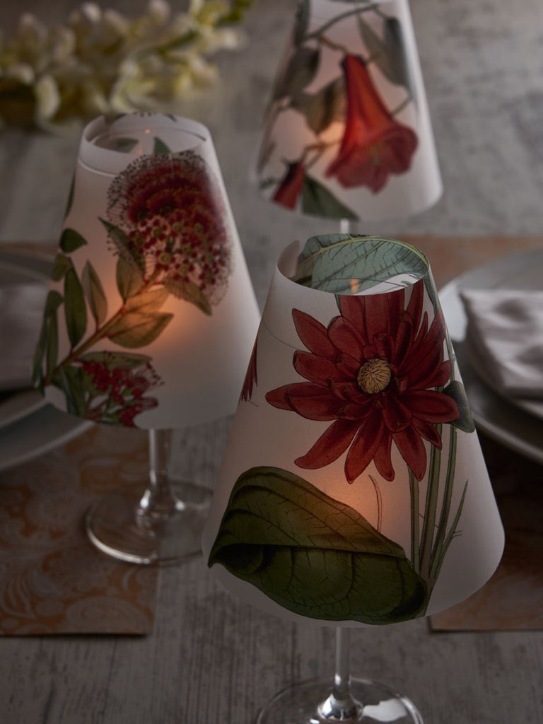Lamp Shade · Red Flowers