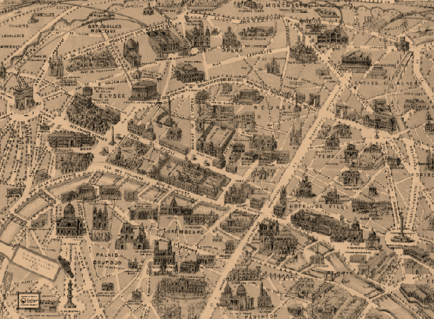 Kraft Placemat · Paris Map