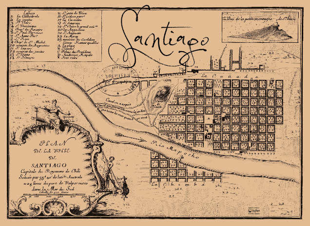 Kraft Placemat · Santiago Map