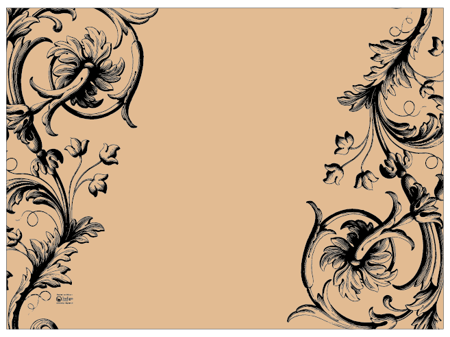 Kraft Placemat · Round Ornaments