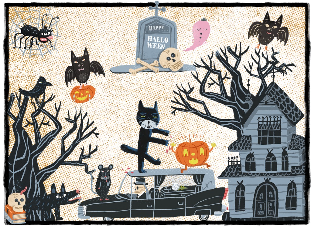 White Placemat · Haunted House