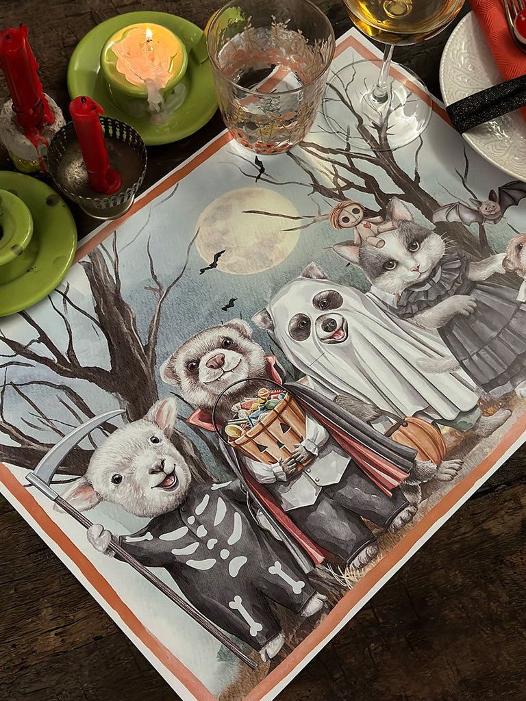 White Placemat · The spooky bunch