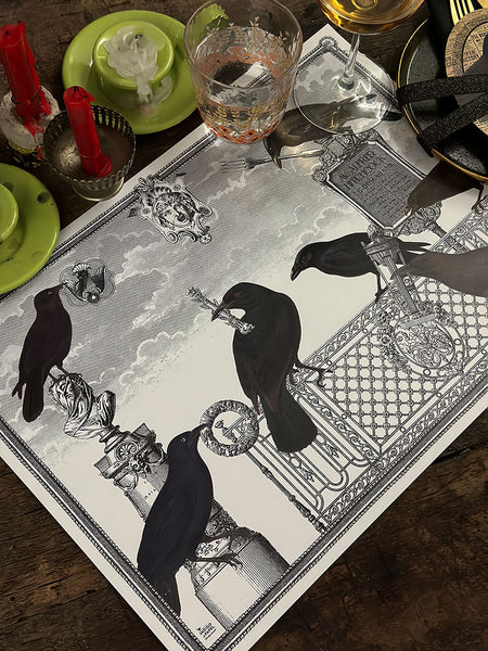 White Placemat · Crow