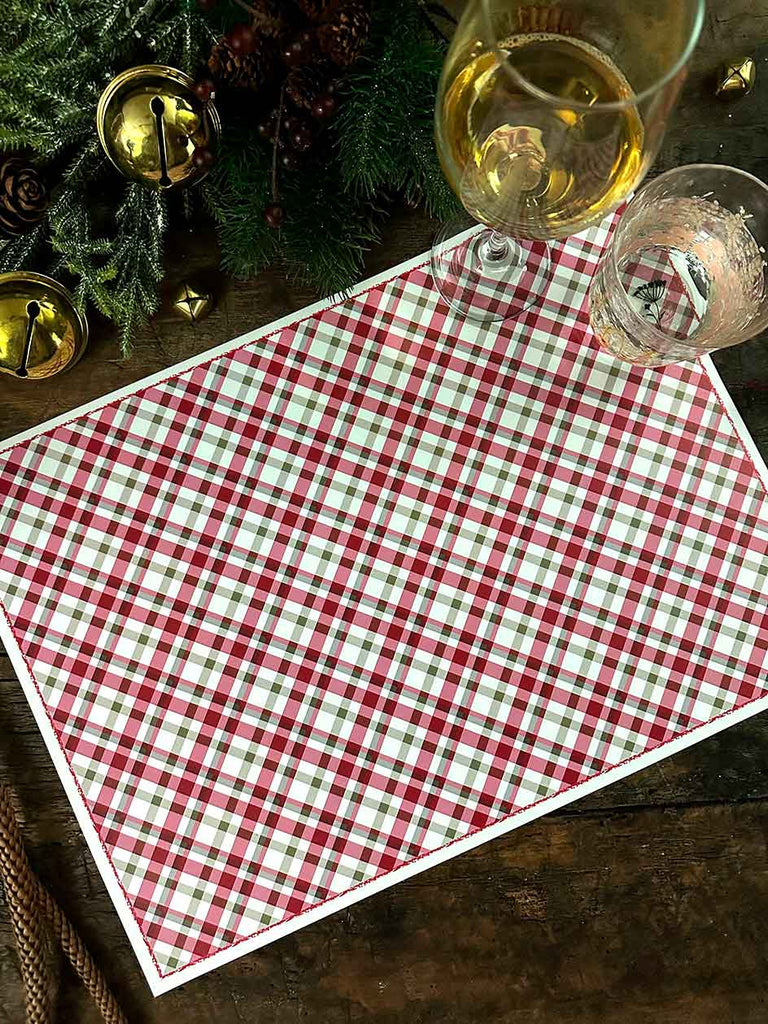 White Placemat · Plaid