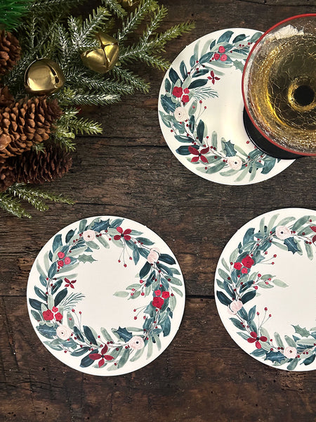 Round Coasters · Mistletoe