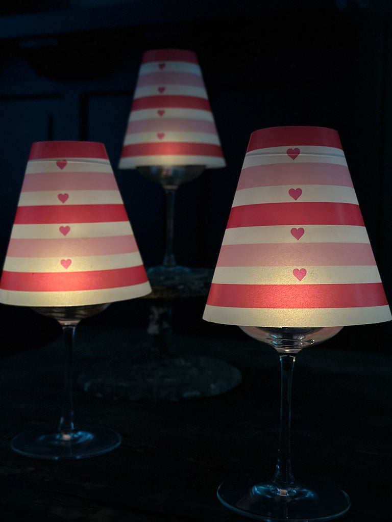 Lamp Shade · Valentines Stripes