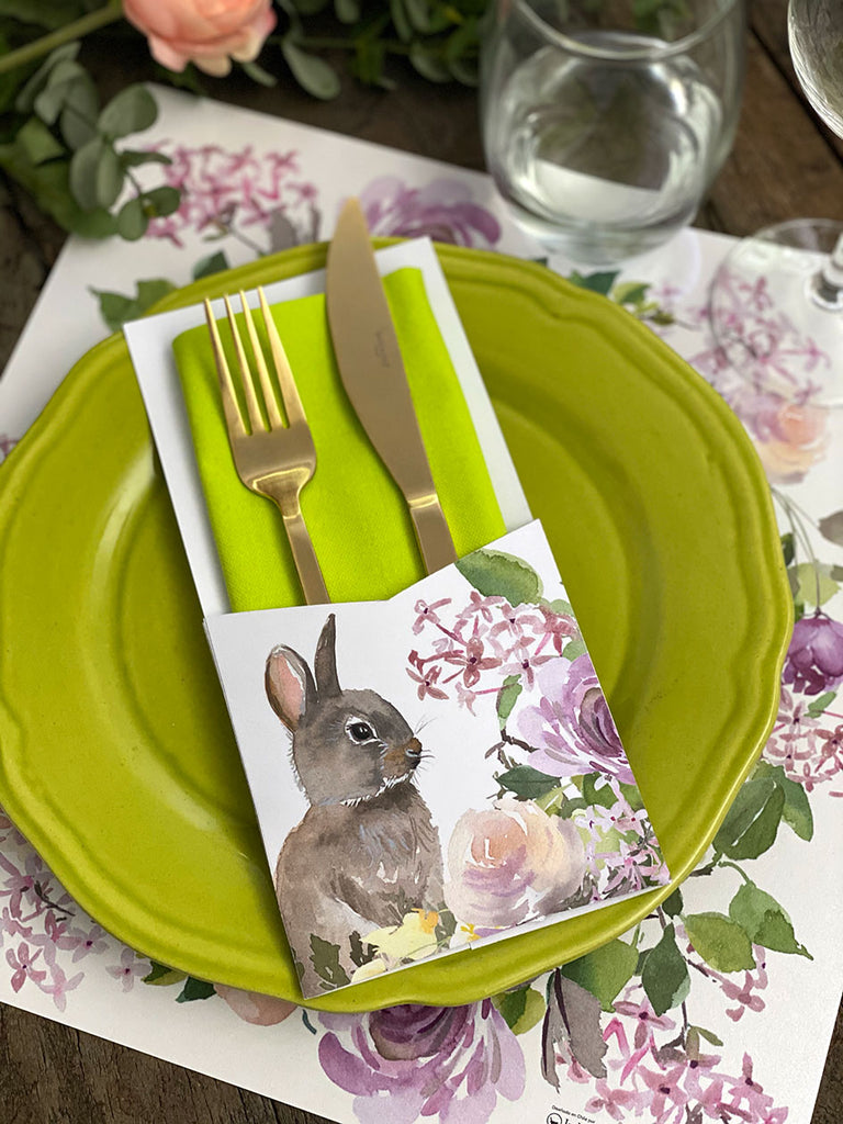 Silverware Holder · Peonies Bunny