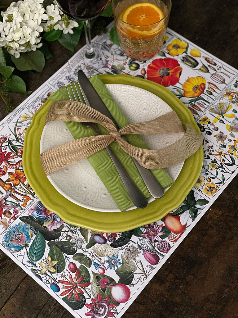 White Placemat · Passionflower