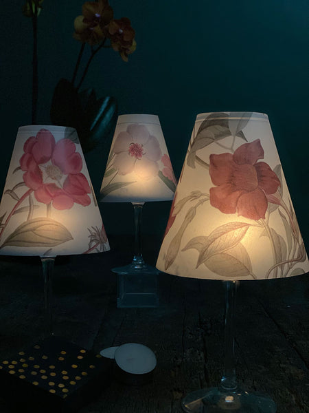 Lamp Shade · Burgandy Flowers