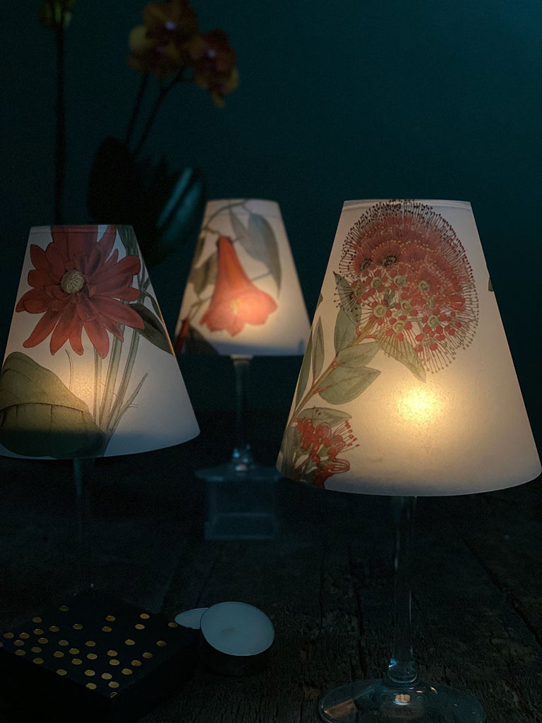 Lamp Shade · Red Flowers