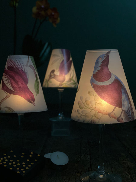 Lamp Shade · Burgandy Birds