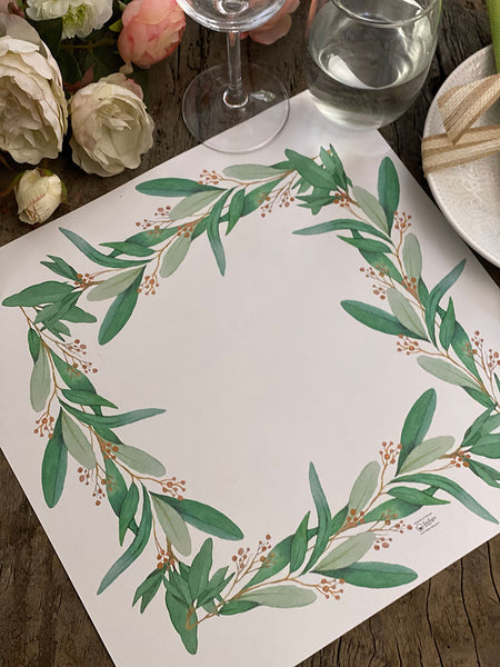 Square Placemat · Olive Wreath