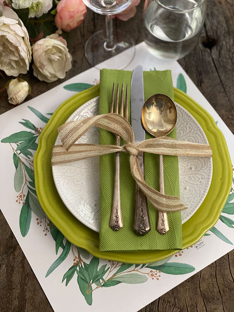 Square Placemat · Olive Wreath