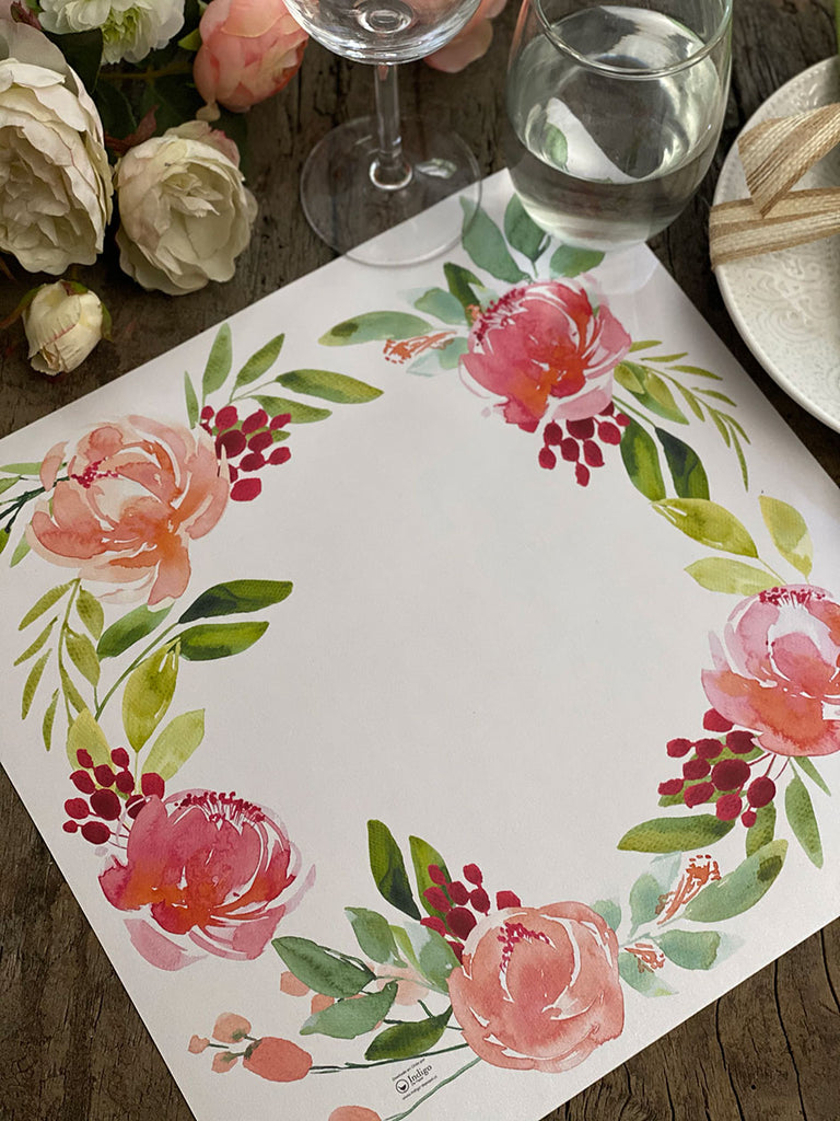 Square Placemat · Watercolor Roses