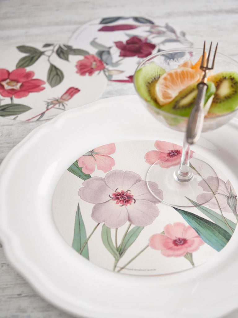 Plate Decor · Burgandy Flowers