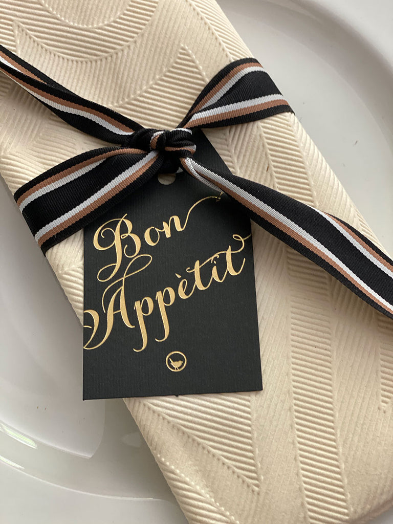 Table Tag Bon Appetit · Black