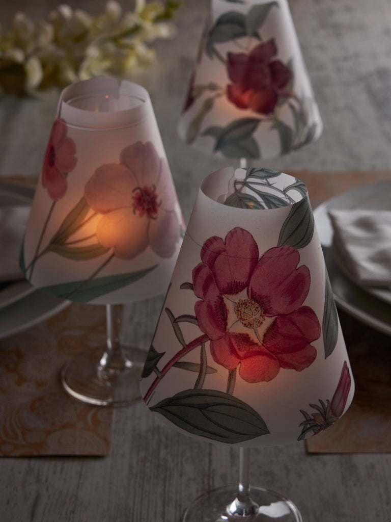 Lamp Shade · Burgandy Flowers