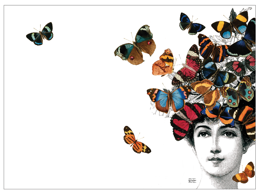 White Placemat · Butterflies Headgear